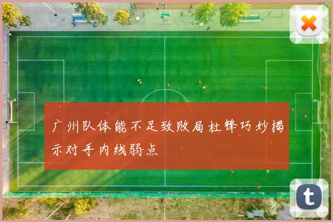 广州队体能不足致败局杜锋巧妙揭示对手内线弱点